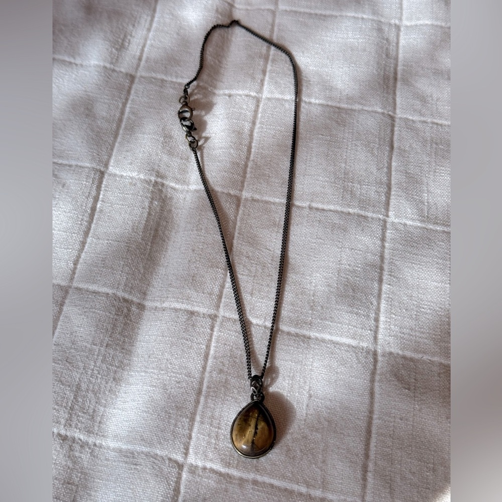 Vintage Fossil Pendant Necklace